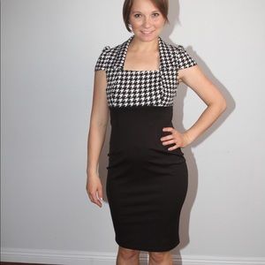 Emage Brand Black and White Vintage Career Dress
